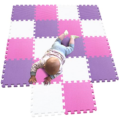 MQIAOHAM® 18 Stücke Baby puzzelmatten für Babys spielmatte Kinder puzzlematte Teppich G301018-101103111 von MQIAOHAM