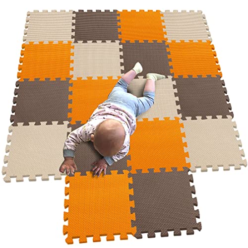 MQIAOHAM® 18 Stücke Baby puzzelmatten für Babys spielmatte kinder puzzlematte Teppich G301018-102106110 von MQIAOHAM