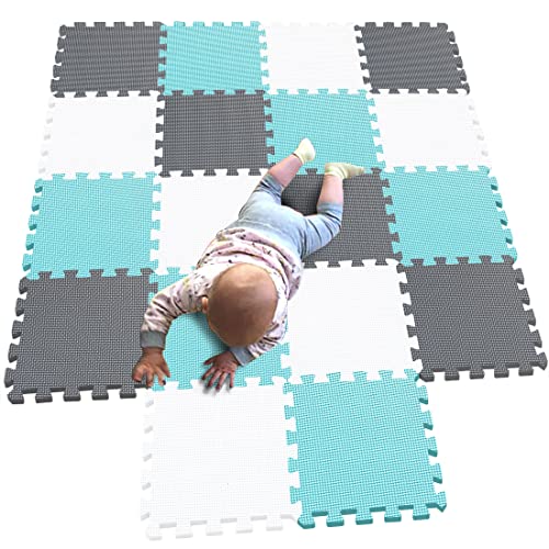 MQIAOHAM® 18 Stücke Baby puzzelmatten für Babys spielmatte Kinder puzzlematte Teppich G301018-101108112 von MQIAOHAM