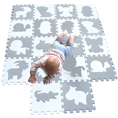 MQIAOHAM® 18 Stücke Baby puzzelmatten für Babys spielmatte Kinder puzzlematte Teppich Tier G301018-P058BH von MQIAOHAM