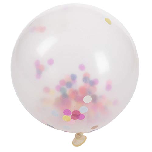 MQODLFP 12 Rainbow Bright Konfetti Luftballons für Dekoration (Packung mit 12) von MQODLFP