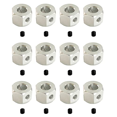 MQODLFP 12 STÜCKE 5 mm Bis 12 mm Metall Kombinierer Rad Naben Sechskant Adapter für D12 C14 C24 B14 B16 MN D90 D91 Silber MQODLFP 12 STÜCKE 5 mm Bis 12 mm Metall Kombinierer Rad Naben Sechskant Adapter für D12 C14 C24 B14 B16 MN D90 D91 Silber von MQODLFP