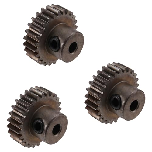 MQODLFP 3 STÜCKE 3,175 mm Welle Stahl Ritzel Motorgetriebe 32DP 48DP 64DP M0.6 für 1/10 1/8 RC Auto 3650 3660 Ersatzzubehör 26T von MQODLFP