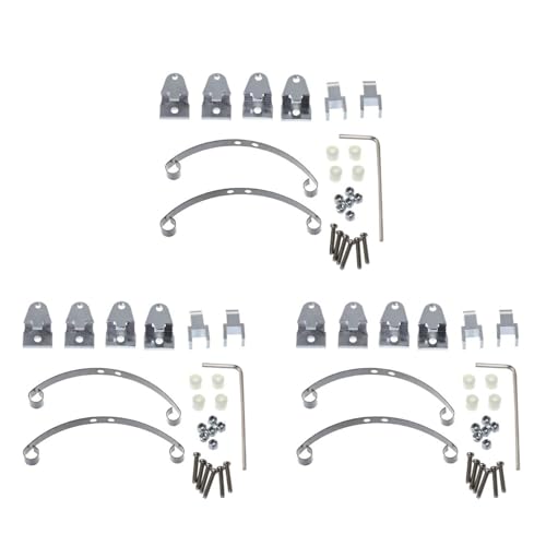 MQODLFP 3X StahlblattfederaufhäNgungssatz für B14 B16 B24 B36 Ural Q60 Q61 Q62 Q63 Q64 6X6 und Crawer, Silber von MQODLFP