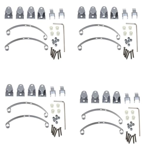 MQODLFP 4X StahlblattfederaufhäNgungssatz für B14 B16 B24 B36 Ural Q60 Q61 Q62 Q63 Q64 6X6 und Crawer, Silber von MQODLFP
