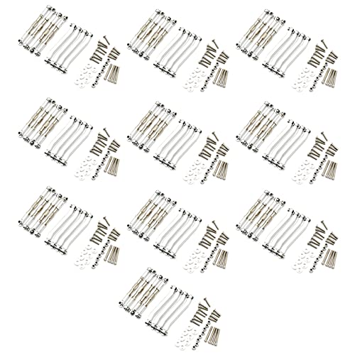 MQODLFP 80X Zugstangen Aus Metall GehäUse Verbindungs Stange für Mn D90 D91 D96 D99 D99S Mn90 Mn99S 1/12 Silber von MQODLFP