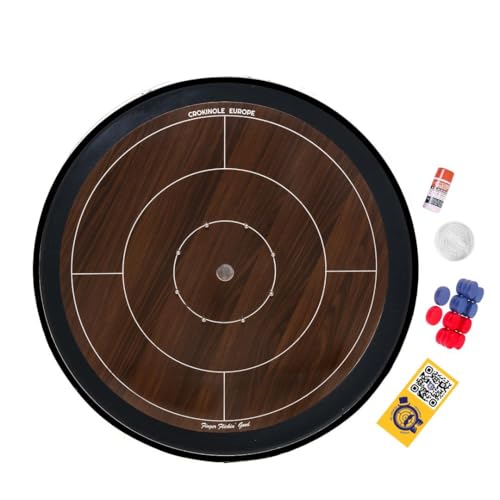 Crokinole Europe Brettspiel Dark Starter-Set | Turnierbrett mit 67 cm Spielfläche, 26 Spielscheiben, Carrom-Pulver | Gesellschaftsspiel für die ganze familienspiele Crokinole Europe Brettspiel Dark Starter-Set | Turnierbrett mit 67 cm Spielfläche, 26 Spielscheiben, Carrom-Pulver | Gesellschaftsspiel für die ganze familienspiele von MR. CROKI.EU