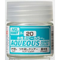 MR HOBBY - GUNZE H-020 Mr Hobby -Gunze Aqueous Hobby Colors (10 ml) Flat Clear [30 von MR. HOBBY