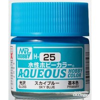 MR HOBBY - GUNZE H-025 Mr Hobby -Gunze Aqueous Hobby Colors (10 ml) Sky Blue [30 von MR. HOBBY