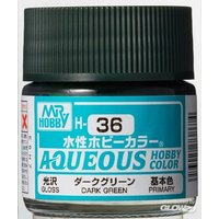 MR HOBBY - GUNZE H-036 Mr Hobby -Gunze Aqueous Hobby Colors (10 ml) Dark Green [30 von MR. HOBBY