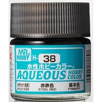 MR HOBBY - GUNZE H-038 Mr Hobby -Gunze Aqueous Hobby Colors (10 ml) Steel Red [30 von MR. HOBBY