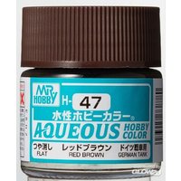 MR HOBBY - GUNZE H-047 Mr Hobby -Gunze Aqueous Hobby Colors (10 ml) Red Brown [30 von MR. HOBBY