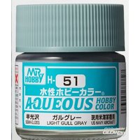 MR HOBBY - GUNZE H-051 Mr Hobby -Gunze Aqueous Hobby Colors (10 ml) Light Gull Gray [30 von MR. HOBBY