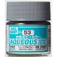 MR HOBBY - GUNZE H-053 Mr Hobby -Gunze Aqueous Hobby Colors (10 ml) Neutral Gray [30 von MR. HOBBY