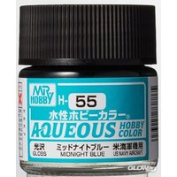 MR HOBBY - GUNZE H-055 Mr Hobby -Gunze Aqueous Hobby Colors (10 ml) Midnight Blue [30 von MR. HOBBY