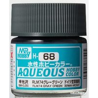 MR HOBBY - GUNZE H-068 Mr Hobby -Gunze Aqueous Hobby Colors (10 ml) RLM74 Dark Gray [30 von MR. HOBBY