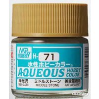 MR HOBBY - GUNZE H-071 Mr Hobby -Gunze Aqueous Hobby Colors (10 ml) Middle Stone [30 von MR. HOBBY