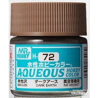 MR HOBBY - GUNZE H-072 Mr Hobby -Gunze Aqueous Hobby Colors (10 ml) Dark Earth [30 von MR. HOBBY