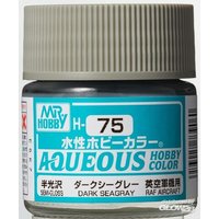 MR HOBBY - GUNZE H-075 Mr Hobby -Gunze Aqueous Hobby Colors (10 ml) Dark Seagray [30 von MR. HOBBY