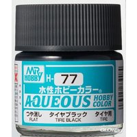 MR HOBBY - GUNZE H-077 Mr Hobby -Gunze Aqueous Hobby Colors (10 ml) Tire Black [30 von MR. HOBBY