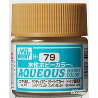 MR HOBBY - GUNZE H-079 Mr Hobby -Gunze Aqueous Hobby Colors (10 ml) Sandy Yellow (Dark Yellow) [30 von MR. HOBBY