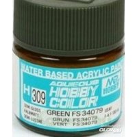 MR HOBBY - GUNZE H-309 Mr Hobby -Gunze Aqueous Hobby Colors (10 ml) Green FS 34079 [30 von MR. HOBBY