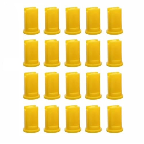 20PCS Anti-Drift-Winddichter Druck-Flachstrahldüsen, kompatibel mit landwirtschaftlichen Sprühdrohne-Zerstäubungssprinklerköpfen für den Pflanzenschutz(Yellow 02) von MRHZKE