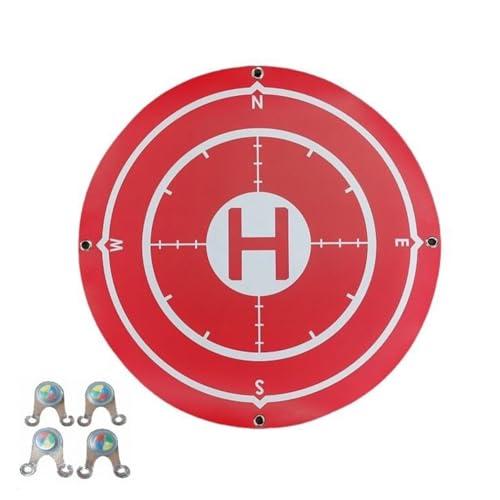 MRNHA 60 cm Faltbare Drohnen-Landeplattformen, Tragbare Landeplattform, Wasserdicht, Schmutzabweisend, für Drohnen, Universell Einsetzbar, Rot von MRNHA