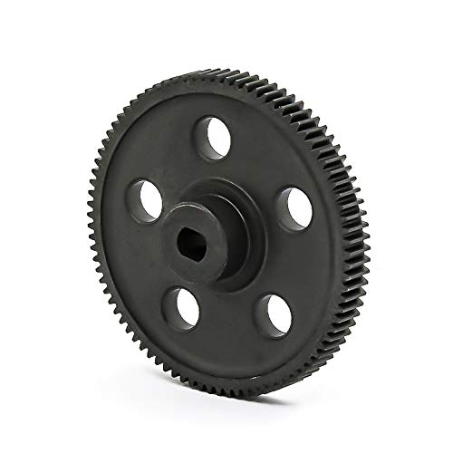 MRNHA Metall Stirnrad 87T für E86100 Upgrade Teile 180024 RC 1/10 Rock Crawler 94180 86100, Schwarz von MRNHA