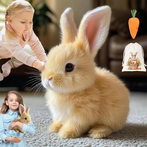 MRRTIME Easter My Realistic Bunny Toy, Interactive Bunny Realistic Bunny - Jumping, Twitching, and Shaking Ears, Bunny Realistic Bunny Toy, Realistic Bunny, Realistic Bunny Toys (Brown) von MRRTIME