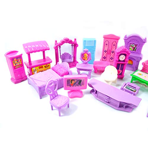 22pcs Mini Dollhouse Möbel, Süßes Badezimmerset mit Schönen Farben, Großartig Als Puppenhaus -Ergänzung oder Solospiel, für über 3 Jahre, Zufällige Farbe, 140 G, Größe: Kamin von MRSTORY