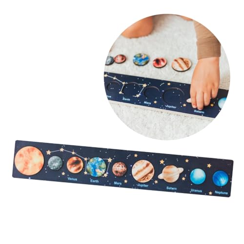 Solarsystem Holz Puzzle Bildungslern Spielzeug Mädchen Sonne Planeten (B) von MRSTORY