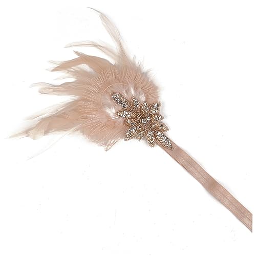 MRVAKDYDI Fascinator Spitze Feder Hut für Frauen, Feder-Stirnband, Haargummis for Frauen, Haarband, Kopfbedeckung(Multi) von MRVAKDYDI