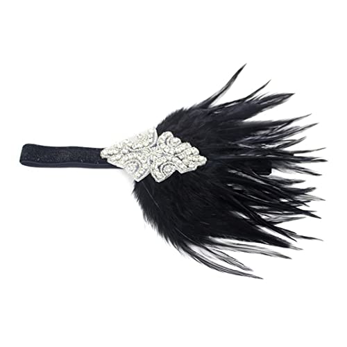 MRVAKDYDI Fascinator Spitze Feder Hut für Frauen, Feder Stirnband Flapper Kopfschmuck Frauen Kostüm Kopfbedeckung Party Haar Zubehör(YM210) von MRVAKDYDI