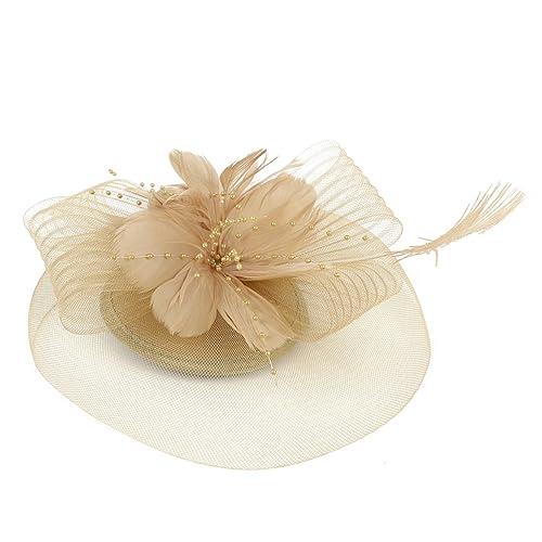 MRVAKDYDI Fascinator Spitze Feder Hut für Frauen, Netz-Stirnband, Haar-Stirnband for Frauen und Mädchen, modisch, leicht, bequem(Picture) von MRVAKDYDI