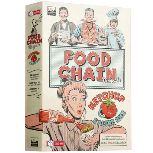 MS Edizioni Food Chain Magnate - Ketchup und andere Ideen - Erweiterung, 14+ Jahre, 2-6 Spieler; Italienische Ausgabe von MS Edizioni