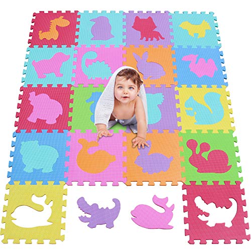 MSHEN 18 TLG. Puzzlematte Spielmatte Kinderteppich Spielteppich Schaumstoffmatte Kinder Matte Lernteppich schadstofffrei-5355G3009 von MSHEN