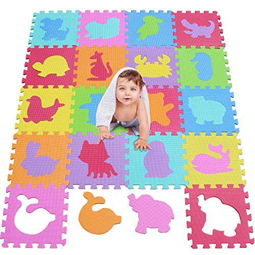 MSHEN 18 TLG. Puzzlematte Spielmatte Kinderteppich Spielteppich Schaumstoffmatte Kinder Matte Lernteppich schadstofffrei-5556G3009 von MSHEN