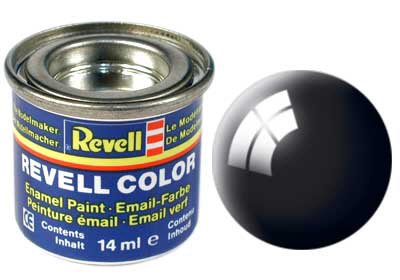 Revell Emaillefarbe, 14 ml, Schwarz glänzend, 32107 von Revell