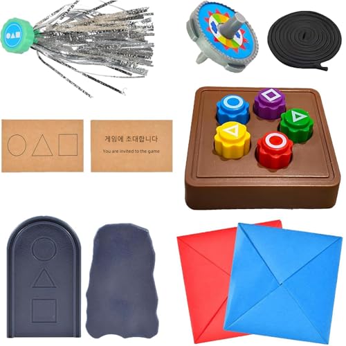 Gonggi Korean Game Set - 5 Traditional Games (Gong-gi, Jebi Chagi, Biseokchigi, Paeng-y, DDAKJI) - Hand-Eye Coordination & Fun for All Ages (1 Set) von MSNWL