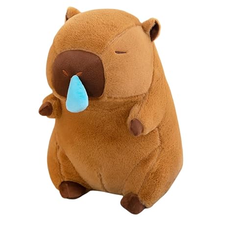 MSNWL Capybara Cuddly Toy, Capybara Plush Toy,Stuffed Toy,with Turtle Backpack Toy,Plushie Stuffed Toy,Gift for Children Boys Girls Birthday Gift (Capybara Snot 25CM) von MSNWL