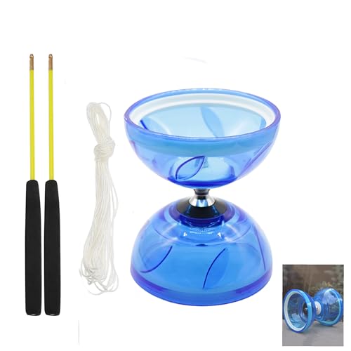 Diabolo-Jonglierspiel mit Jonglierbällen 12 cm Durchmesser. Diabolo-Balancierspiel, Diabolo mit Kugellagern, perfektes Outdoor-Spiel von MSPEBEC