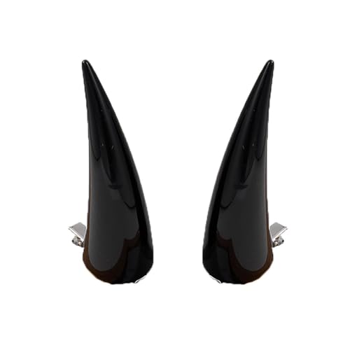 MSemis 2Pcs Teufel Hörner Haarspangen Halloween Dämon Hörner Haarnadel Farbverlauf Vampir Haarclips Devil Hörner Kopfschmuck Cosplay Zubehör Schwarz B One Size von MSemis