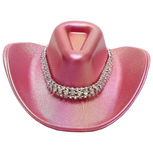 MSemis Glitzernder Weltraum-Cowgirl-Minihut-Haarspange, Glitzer-Outback-Hut mit Flansch, Kostümaccessoire für Disco-Party Heißes Rosa B Einheitsgröße MSemis Glitzernder Weltraum-Cowgirl-Minihut-Haarspange, Glitzer-Outback-Hut mit Flansch, Kostümaccessoire für Disco-Party Heißes Rosa B Einheitsgröße von MSemis