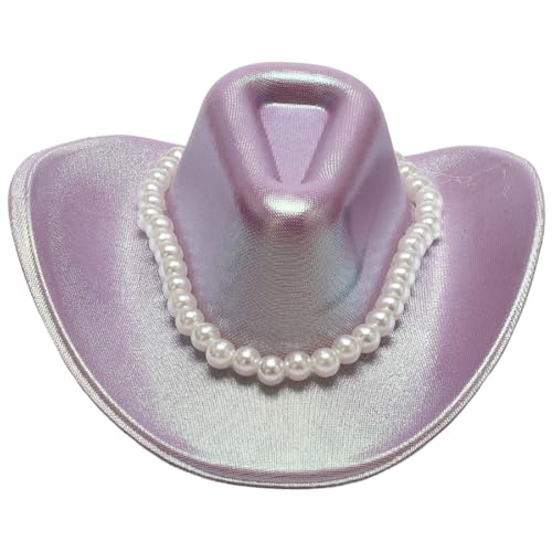 MSemis Glitzernder Weltraum-Cowgirl-Minihut-Haarspange, Glitzer-Outback-Hut mit Flansch, Kostümaccessoire für Disco-Party Hellviolett Einheitsgröße MSemis Glitzernder Weltraum-Cowgirl-Minihut-Haarspange, Glitzer-Outback-Hut mit Flansch, Kostümaccessoire für Disco-Party Hellviolett Einheitsgröße von MSemis