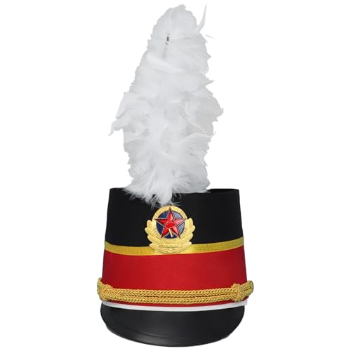 MSemis Halloween Marschband Hut Vintage Majoretten-Hut Nussknacker Hut Uniform Marine Hut Fasching Karneval Mottoparty Kapitän Accessoires Typ A M von MSemis