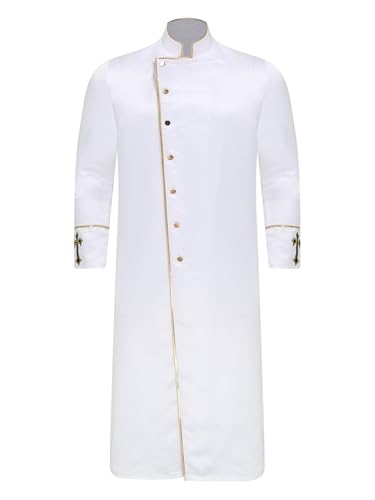 MSemis Herren Glänzender Priester Chorprästergewand Gebets Retro Kaftanmit Lang Muslimisches Islamische Dubai Tunika Abaya Kleider Outfit Karneval Kostüm Weiß M MSemis Herren Glänzender Priester Chorprästergewand Gebets Retro Kaftanmit Lang Muslimisches Islamische Dubai Tunika Abaya Kleider Outfit Karneval Kostüm Weiß M von MSemis