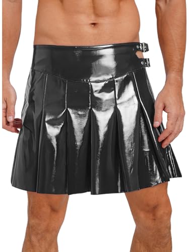 MSemis Herren Römische Gladiatoren Kilt Kostüm Männliches Gladiatorenleder Ritterkostüm für Halloween und Karneval Gladiatoren Schottisches Fasching Kostüm Schwarz M MSemis Herren Römische Gladiatoren Kilt Kostüm Männliches Gladiatorenleder Ritterkostüm für Halloween und Karneval Gladiatoren Schottisches Fasching Kostüm Schwarz M von MSemis