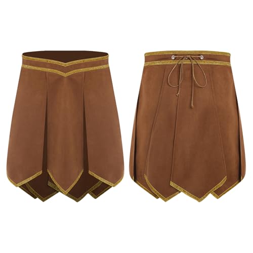 MSemis Männer Erwachsene Römischer Gladiator Kostüm für Erwachsene Mittelalterliche Rüstungskilt Mittelalterlicher Wikingerkostüm Römischer Gladiator Kostüm Herren Braun M MSemis Männer Erwachsene Römischer Gladiator Kostüm für Erwachsene Mittelalterliche Rüstungskilt Mittelalterlicher Wikingerkostüm Römischer Gladiator Kostüm Herren Braun M von MSemis