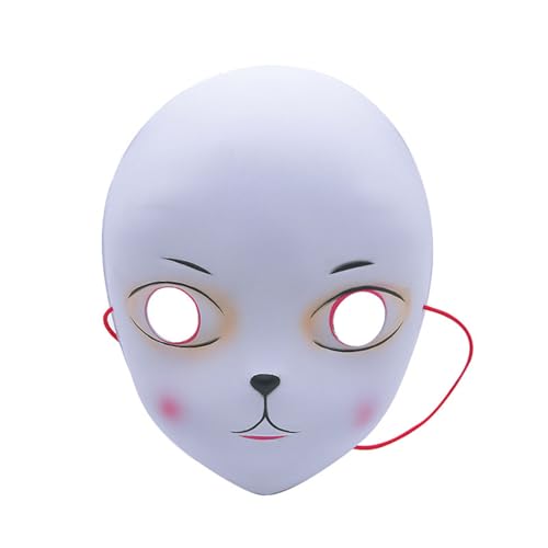 MSemis Unisex Halloween Maske Japanische Gesichtsmaske Maskerade Maske Cosplay Maske Karneval Fasching Performance Typ C One Size von MSemis